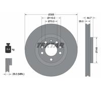 TEXTAR 2X Disco Freno Anteriore Ø305 Mm Ventilato Per Fiat Croma 194_ 1.9 D
