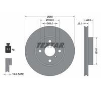 2x Disco freno ventilazione interna 92156100 TEXTAR per TOYOTA DAIHATSU
