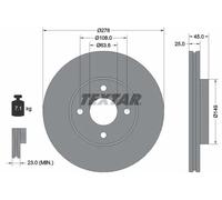 2x Textar 92159003 Disco Freno per Ford Fiesta V Jd Jh