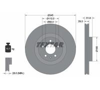 2x Disco freno ventilazione interna 92160205 TEXTAR per AUDI A5 Q5 A4 B8 Q5 Van