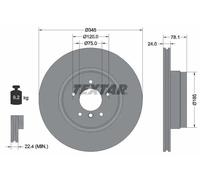 2x Disco freno ventilazione interna 92161205 TEXTAR per BMW X5 X6