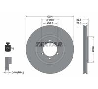 TEXTAR 92162600 Disco freno