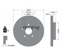 Textar Disco freno 92163803 Anteriore Ø275 mm per Toyota Auris 2x