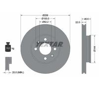 Textar Disco freno 92164703 per KIA RIO II (JB) 1.4 2010-2011 1X