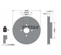 2x Disco freno ventilazione interna 92166803 TEXTAR per FORD MAZDA
