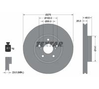 2x Disco freno ventilazione interna 92173103 TEXTAR per TOYOTA CELICA Coupé