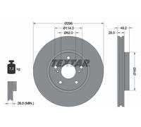 Textar Disco freno 92174303 ventilato Ø296 mm anteriore 2x per Lexus IS II