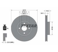 2x Disco freno ventilazione interna 92175903 TEXTAR per MAZDA MX-5 II