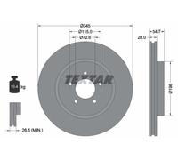 Textar Disco freno 92177105 anteriore ventilato - 1 pezzo