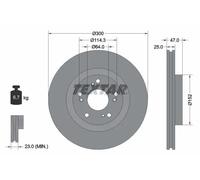 2x Disco freno ventilazione interna 92177903 TEXTAR per HONDA CR-V II