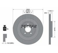 2x Disco freno ventilazione interna 92178005 TEXTAR per JAGUAR DAIMLER