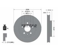 2x Disco freno ventilazione interna 92186905 TEXTAR per OPEL SAAB CHEVROLET