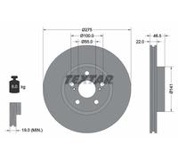 2x Disco freno ventilazione interna 92199300 TEXTAR per TOYOTA SUBARU