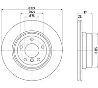 Textar Disco freno 92201903 – Ventilazione interna – 2x per BMW 1 Coupé/Cabriolet E82 E88