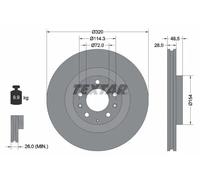 2x Disco freno ventilazione interna 92203403 TEXTAR per MAZDA FORD USA