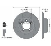 2x Disco freno ventilazione interna 92220607 TEXTAR per PORSCHE PANAMERA
