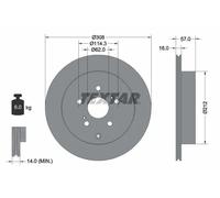 2 Textar Dischi Freno 308mm Posteriore per Suzuki Grand Vitara II