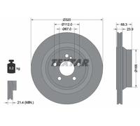 2 x TEXTAR 92233705 Disco freno per MERCEDES-BENZ