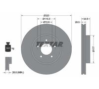 TEXTAR 92235403 Disco freno