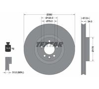 Textar Disco freno 92235605 anteriore ventilato altamente carbonizzato per Land Rover
