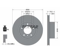2x Disco freno ventilazione interna 92238505 TEXTAR per BMW 1 3 4 Coupé