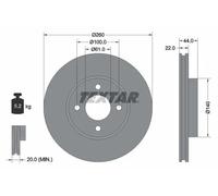2x Disco freno ventilazione interna 92239903 TEXTAR per NISSAN MICRA IV NOTE