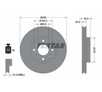 TEXTAR 92241400 Disco freno