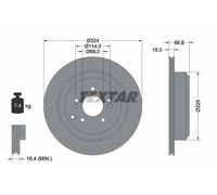 2x Disco freno ventilazione interna 92242603 TEXTAR per HYUNDAI ix55