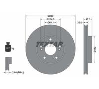 TEXTAR 92252503 Disco freno