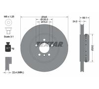 2x Disco freno ventilazione interna 92253925 TEXTAR per BMW 6 Cabriolet 7 5