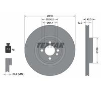 2 dischi freno Textar anteriori per Mini R55 R56 R58 R59