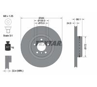 2x Disco freno ventilazione interna 92265125 TEXTAR per BMW 1 3 4 Coupé 2 Coupé