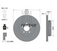 2x Disco freno ventilazione interna 92265625 TEXTAR per BMW 3 4 Coupé 3 Touring