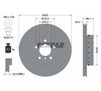 Disco freno TEXTAR PRO+ 92265825 anteriore, ventilato, altamente carbonizzato, 1 Pezzo