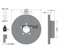 2x Disco freno ventilazione interna 92269725 TEXTAR per BMW Z4 Roadster