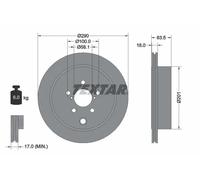 2x Disco freno ventilazione interna 92270903 TEXTAR per SUBARU TOYOTA