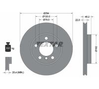 2x Disco freno ventilazione interna 92277805 TEXTAR per MINI MINI COUNTRYMAN