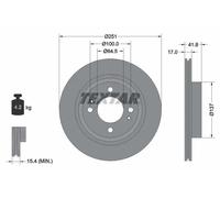 Textar Disco freno 92278003 - Anteriore ventilato Ø251 mm per Mitsubishi Mirage/Space