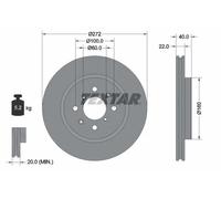 Textar Disco freno 92278203 Anteriore Ø272 mm Ventilazione interna 2x per Suzuki Swift IV