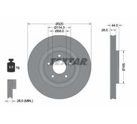 TEXTAR 92283503 Disco freno