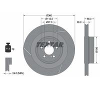 2x Disco freno ventilazione interna 92283805 TEXTAR per MERCEDES-BENZ CLS