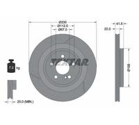 Textar Disco freno 92290605 a ventilazione interna Ø330 mm posteriore 2 pezzi