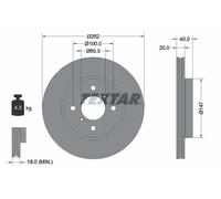 2x Disco freno ventilazione interna 92292903 TEXTAR per SUZUKI SWIFT III
