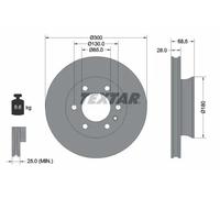 2X Textar 92301203 Disco Freno 300Mm Per Mercedes-Benz B906 B907 B910 B907 B910