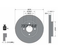 Textar Disco freno 92303203 ventilato anteriore 1 pezzo