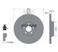 Textar Disco freno 92307005 ventilato posteriore per Mercedes-Benz GLE/GLS 1 pezzo