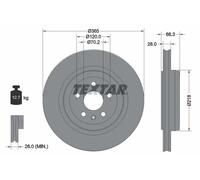 Textar Disco freno 92313803 ventilazione interna per Tesla Model S/Model X