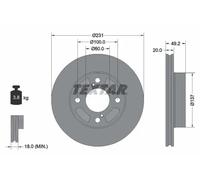 TEXTAR 92314003 Disco freno