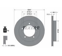 TEXTAR 92314103 Disco freno
