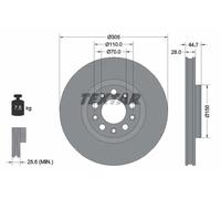 Disco freno TEXTAR 92326305 anteriore, ventilato, altamente carbonizzato, 1 Pezzo